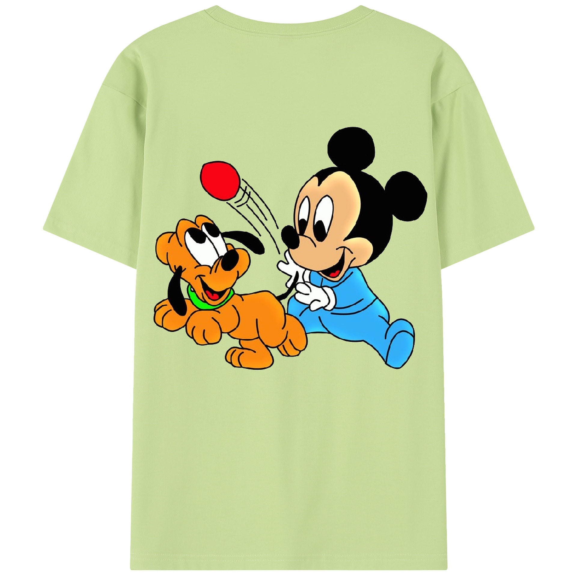 （画像用） ミッキーマウス Mickey Mouse 綿100％半袖Tシャツ（背面プリント）